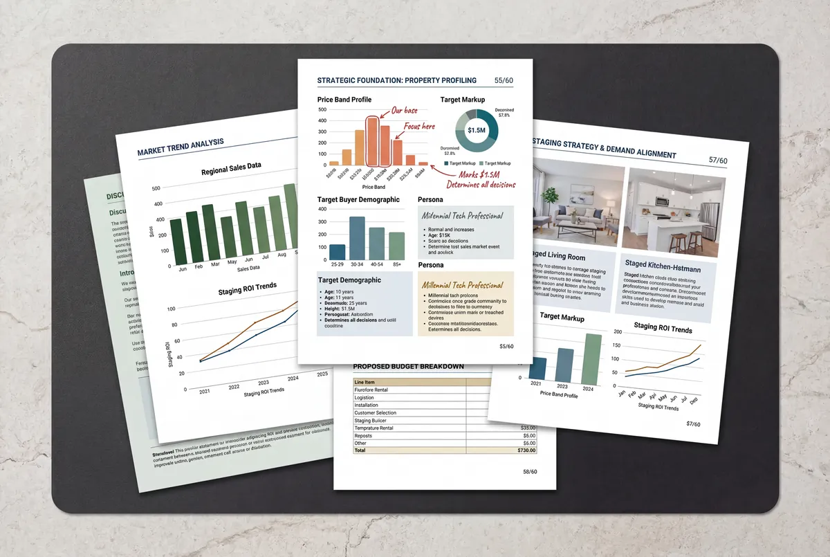 Market and buyer research analysis for virtual staging strategy